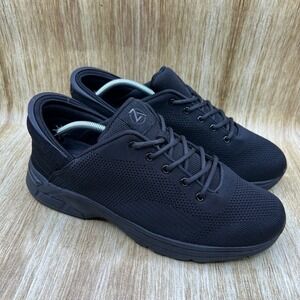 Zeba Hands-Free Shoes Men's Size 12 Black Knit Slip On Sneakers Walking Athletic